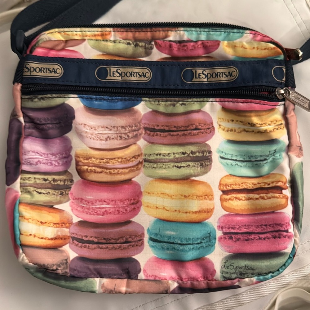 LeSportsac Crossbody Navy Adjustable Strap Macarons